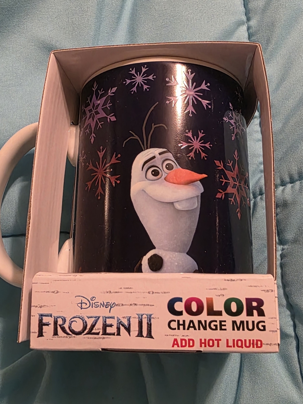 Disney Frozen II  Color Change Mug - Navy with White & Orange Accents